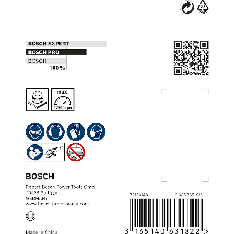 BROSSE BOISSEAU 75MM 0,3MM  2608622102       BOSCH