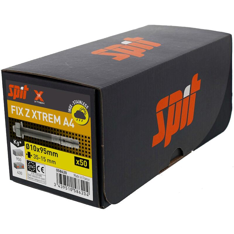 Spit - segmentanker - Fix z Xtrem - M10 x 95 mm - rvs A4 - 03194083