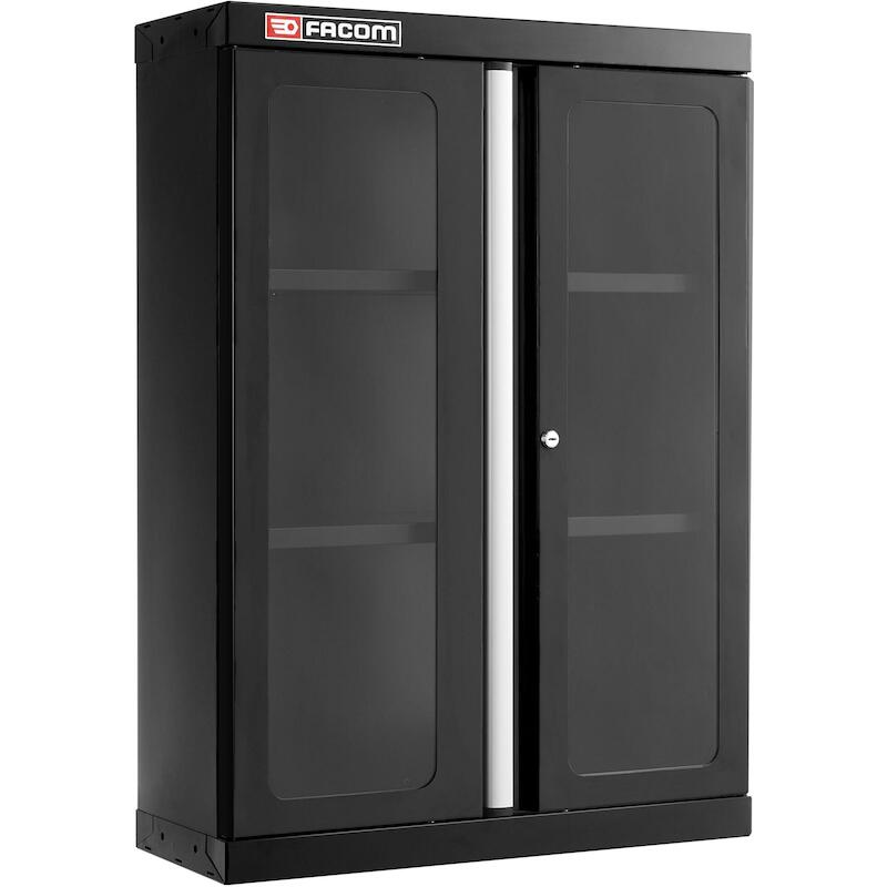 MEUBLE HAUT PORTES VITREES  JLS3-MHSPVBS NOIR FACO
