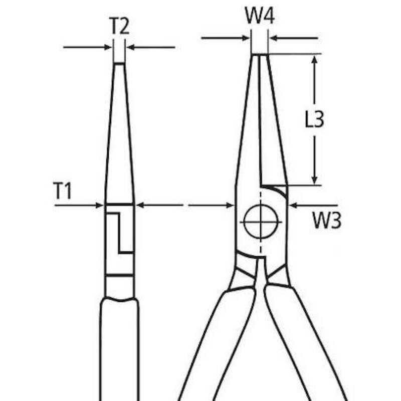 Knipex - 30 36 160 - Ronde langbektang - vde - 160 mm - 41190269