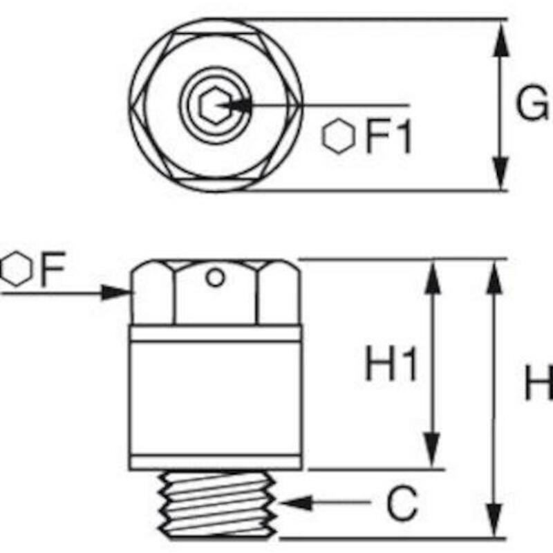 SILENCIEUX 1/4" M/BSPP      0676 00 13  RÉG.LEGRIS