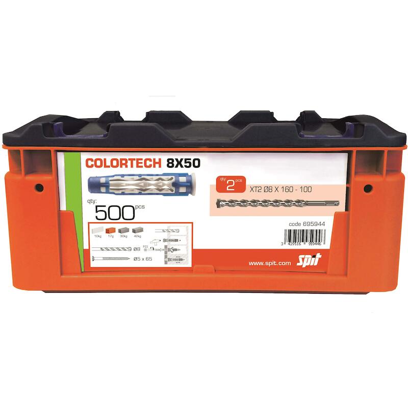 ACTION CHEVILLE 8X50 (500PC)COLOR TECH +2 FOR. BOX