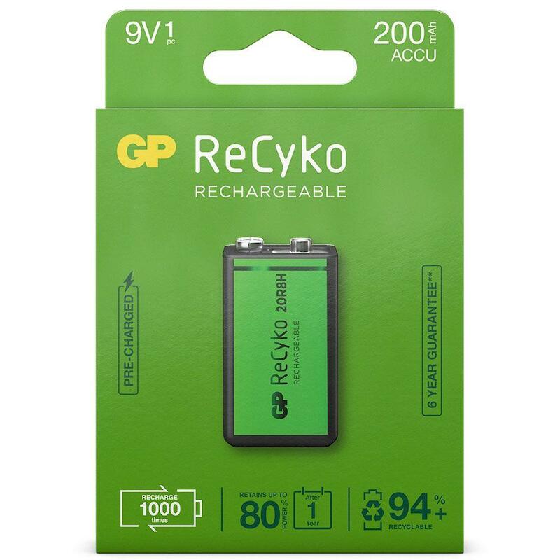 BATT.RECHARGEAB.NIMH-200MA  9V                  GP