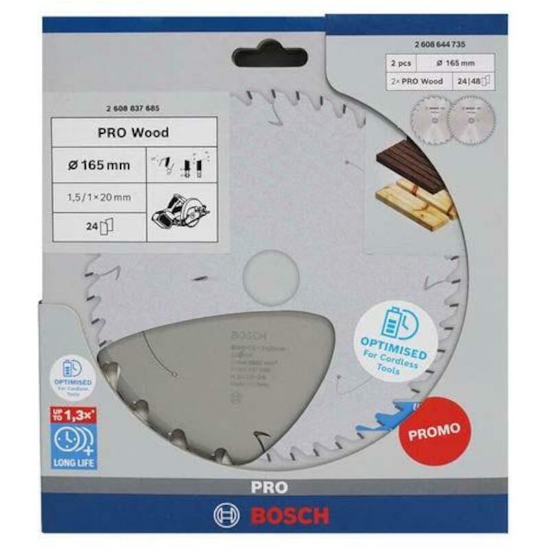 CIRKELZAAGBLADENSET 165MM   2608644735 (2ST) BOSCH