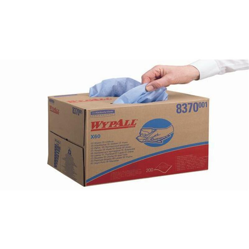TORCHON BLEU WYPALL X60     8370 420X310 (200PC)KC