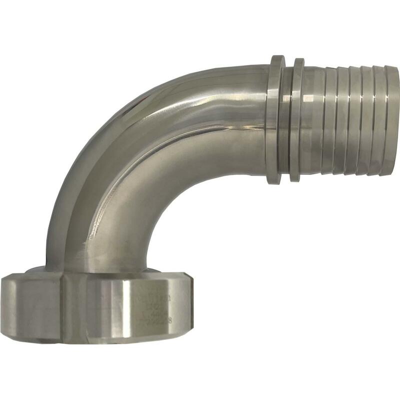 KOPPELING 90° DN65 X 63MM V/SLT.+KRAAG     RVS-DIN