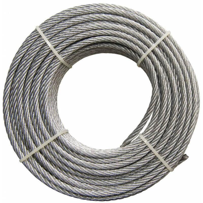 CABLE ACIER 6X19+1TWK 50M   8  MM - ZINGUE