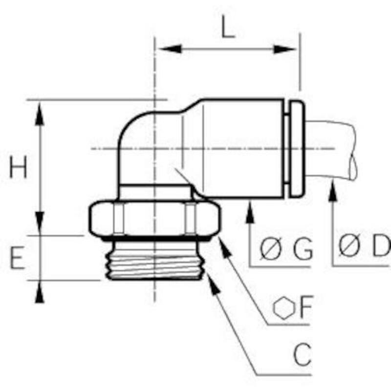 PIQ.DROIT M.90°4X1/8"BSPP   3199 04 10      LEGRIS