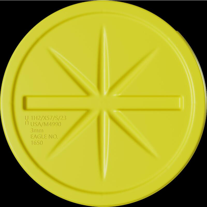 FÛT + COUVERCLE HDPE 75,7L  EDR16500YL JAUNE EAGLE