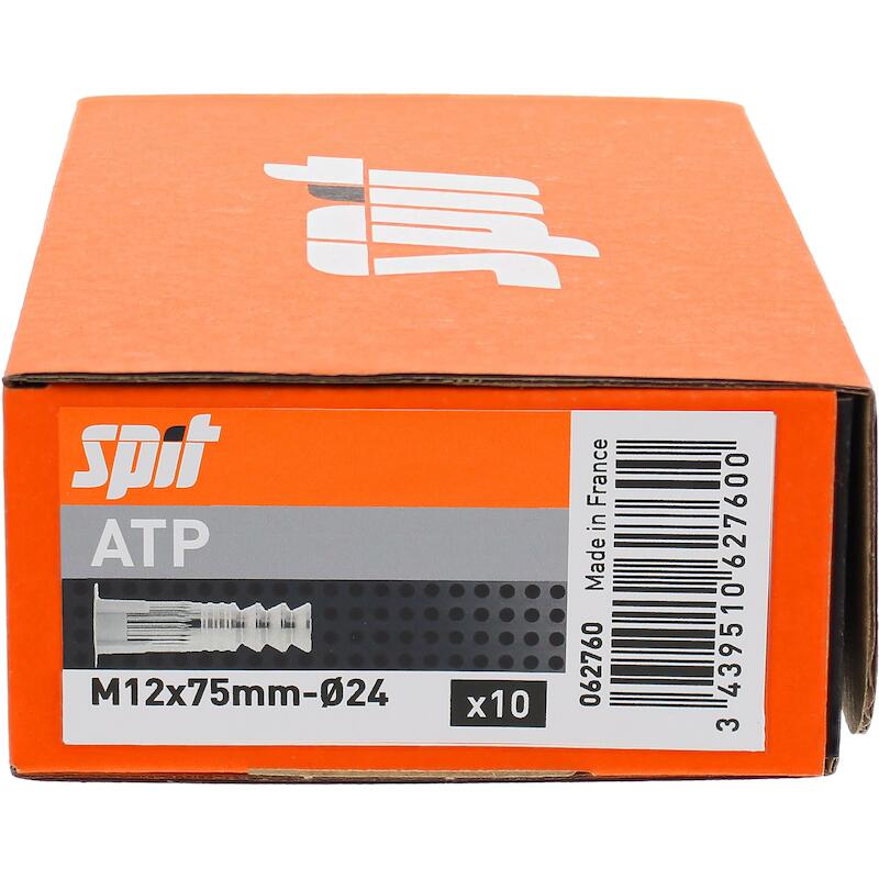Spit - chemical female threaded anchor - atp - M12 x 75 mm - zinc-plated steel - 02507779