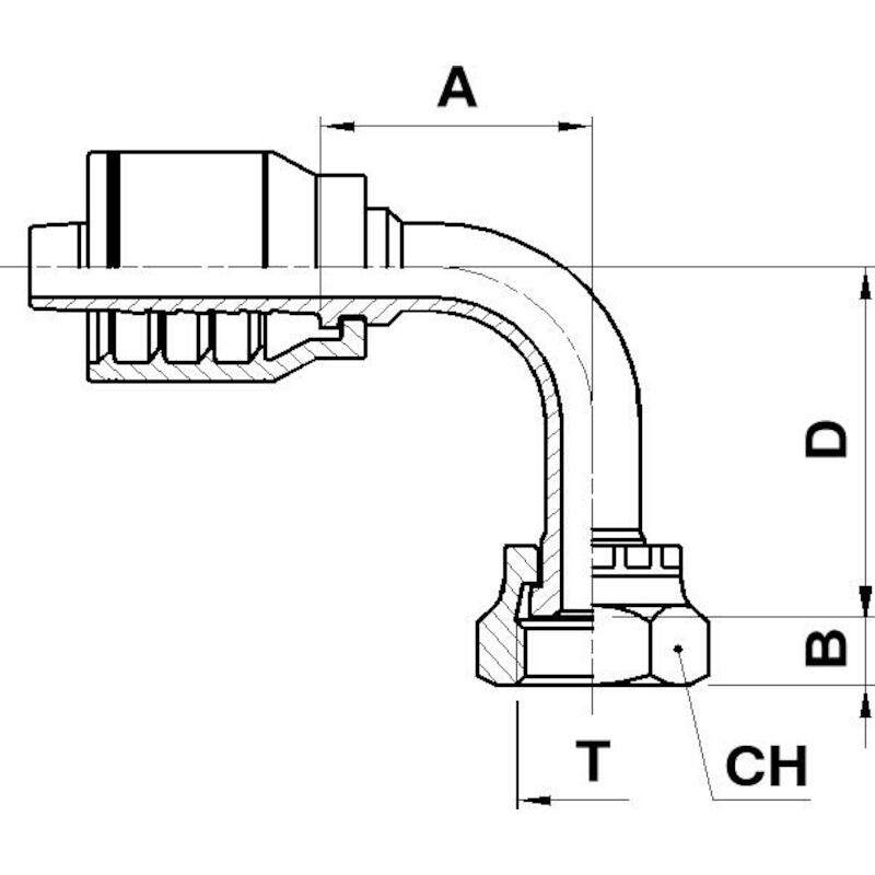 RACCORD A SERTIR  DKORFS90L (1J143)-10-8 (12,7) IT