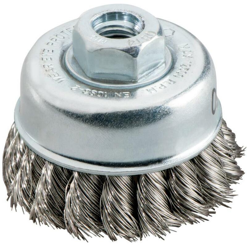 BROSSE BOISSEAU 70MM M14    623801000 INOX  METABO