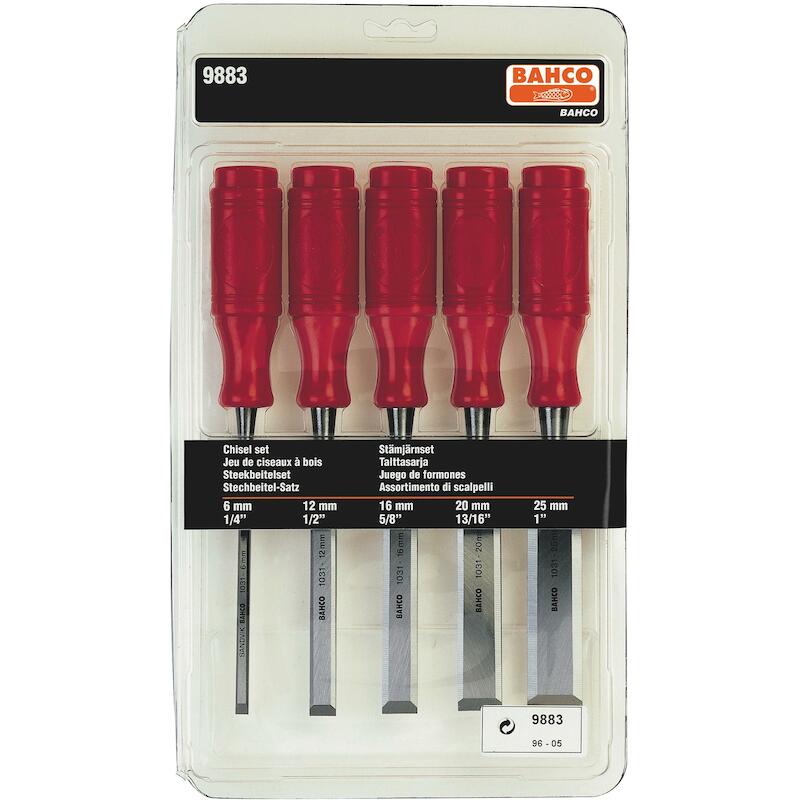 STEEKBEITELSET 6-25MM       9883        (5ST)BAHCO