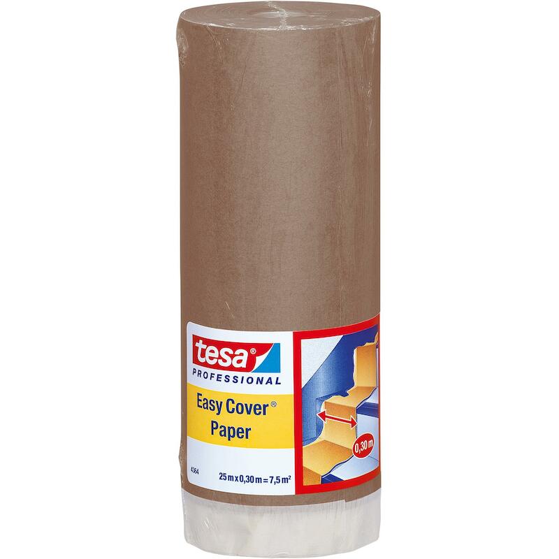 KLEEFBAND - TESA 04364 EASY COVER LICHT GECRÊPT PAPIER - HAVANA 180 MM X 25 M