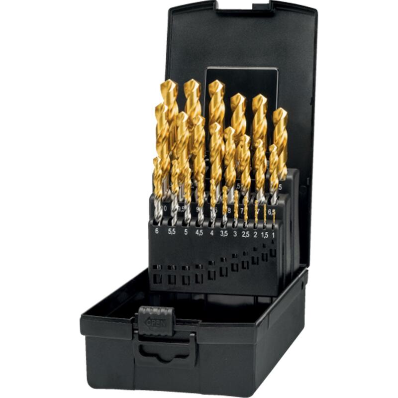 COFFRET DE FORETS HSS DIN338 REV. TIN SUR LA PARTIE UTILE, (USAGE MAIN) 11.461: 1-10X0,5 MM - 191471000 - PHANTOM