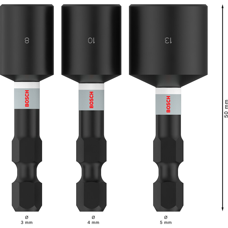 DOPSLEUTELSET PRO IMP. 1/4" 2608521U64 (3ST) BOSCH