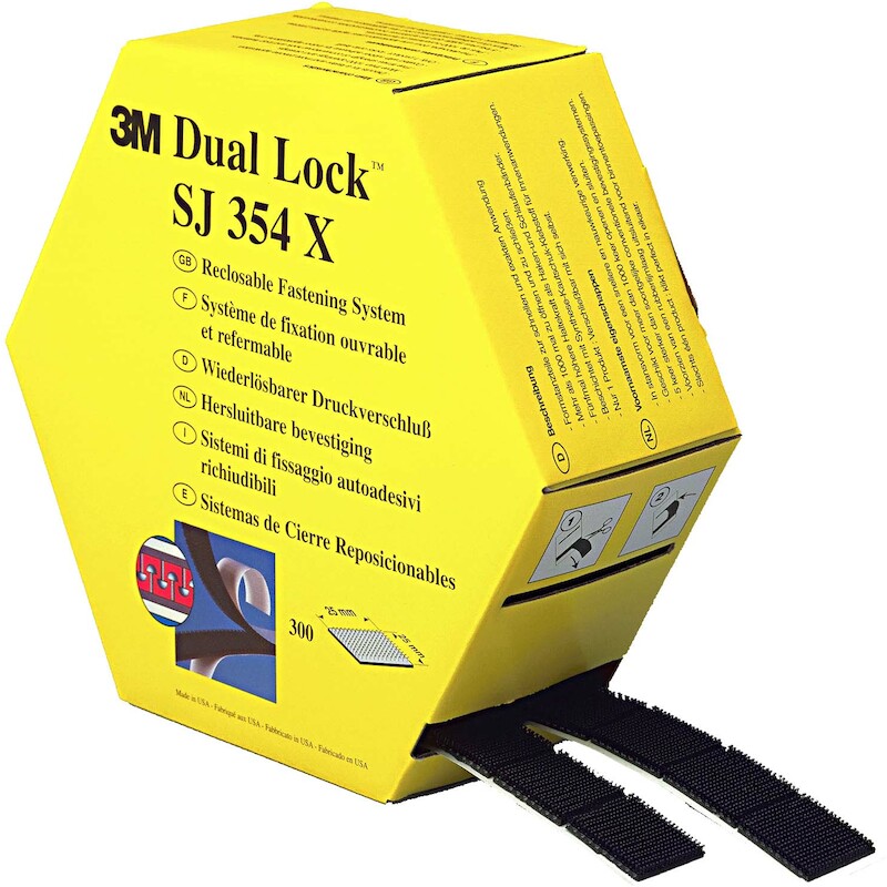 3m - Reclosable fastener - Dual Lock - SJ3540 - Black - 25 mm x 5 m - 19091838