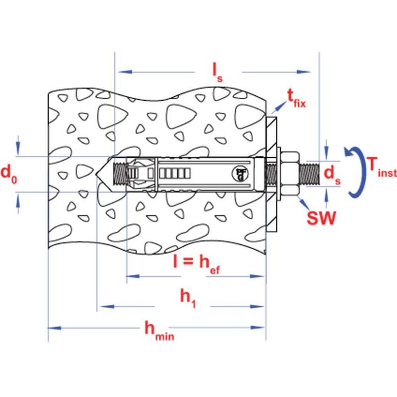 ANKERHULS                   H M8X50 ZN       SMART
