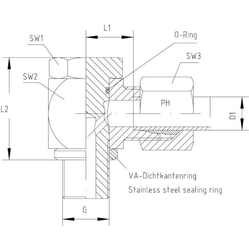 BANJOKOPPELING WHV 10S 1/4" BSPP            RSV PH