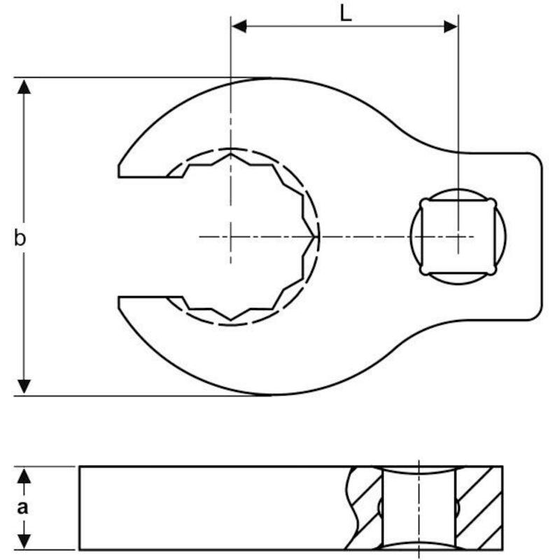 KRAAIENPOOTRINGSLEUTEL 1/2"   789 - 46MM     BAHCO