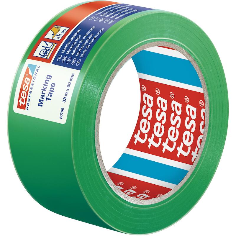 RUBAN SIGN.HAZARD WARN.VERT 60760  50MM X 33M TESA