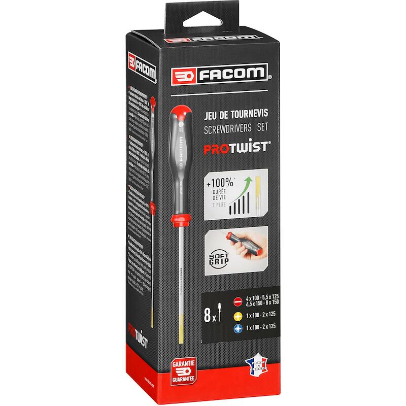 JEU DE TOURNEVIS PROTWIST   AT.J8PB     (8PC)FACOM