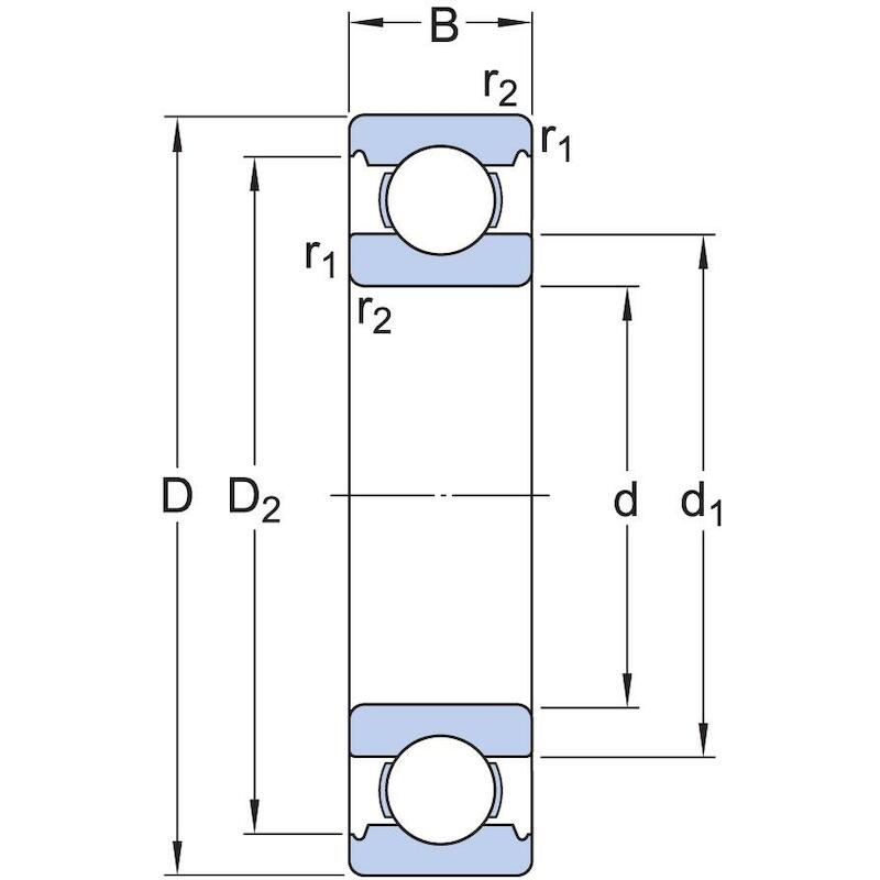 GROEFKOGELLAGER             6314/C3            SKF