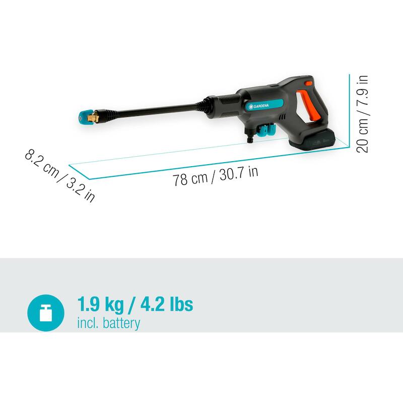 ACCUHOGEDRUKREIN.18V/2,5AH  AQUACLEAN SET  GARDENA