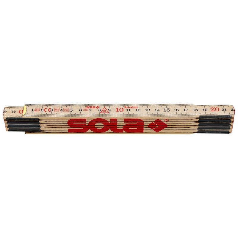 VOUWMETER HOUT 2M WIT       H 2/10            SOLA