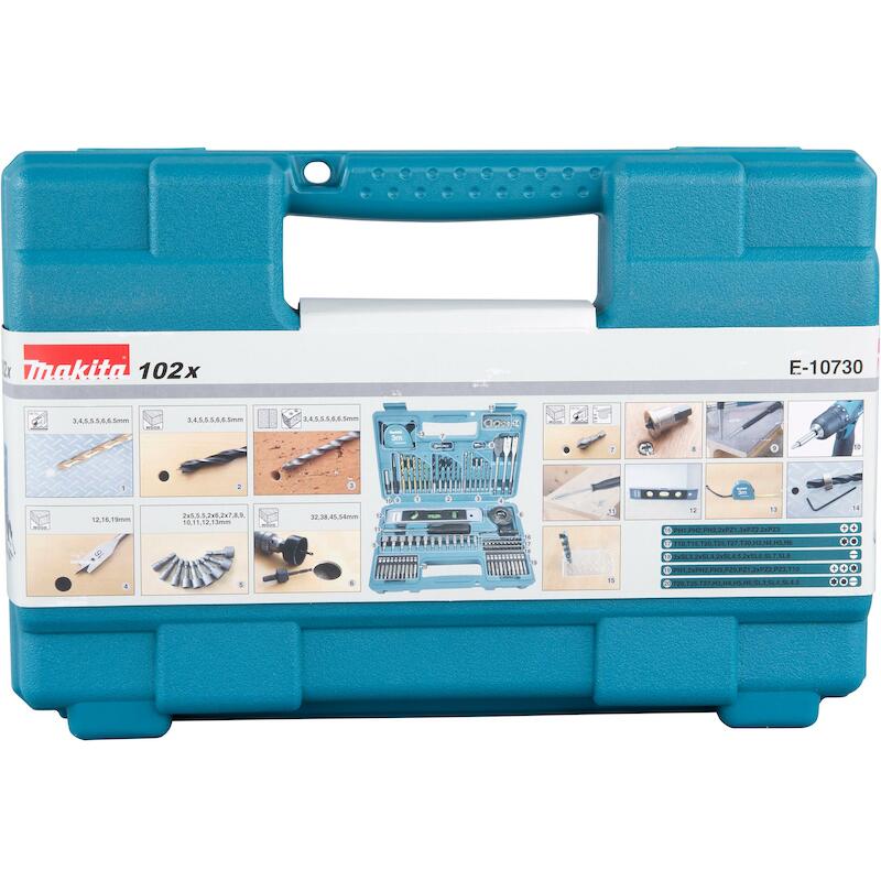 BOREN EN SCHROEFBITSET 102 STUKS - E-10730 - MAKITA
