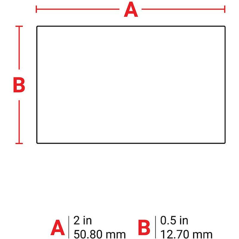 ÉTIQUETTE MAT ARGENT        020792(3000) 50,8X12,7