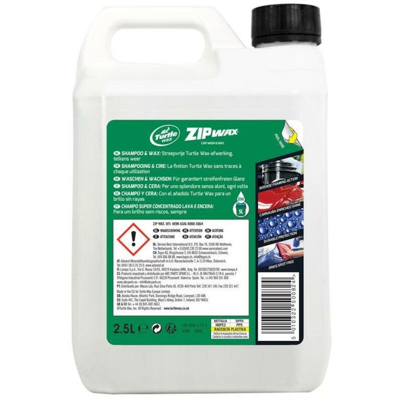 AUTOSHAMPOO ZIPWAX 2,5L     52882       TURTLE WAX