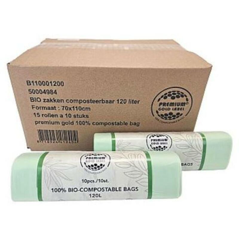 SAC POUBELLE BIODÉGR.(120L) VZ80-3(10PC)77X110 15µ