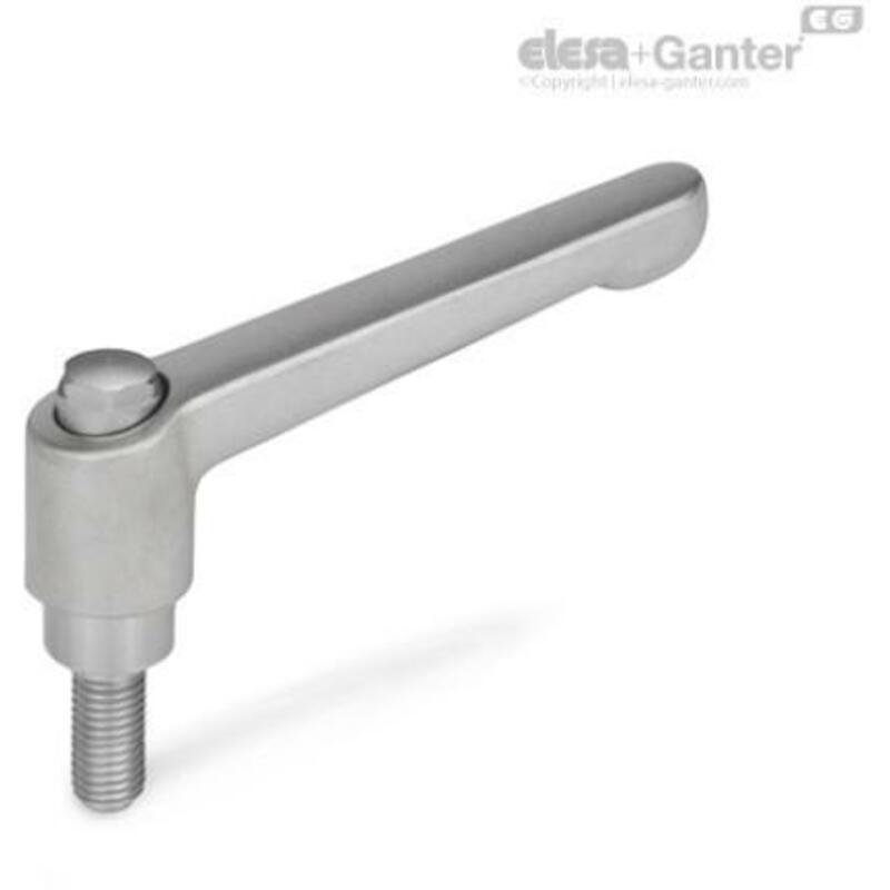 KLEMHENDEL VERSTELB. INOX   300.5-45-M5-12-AS