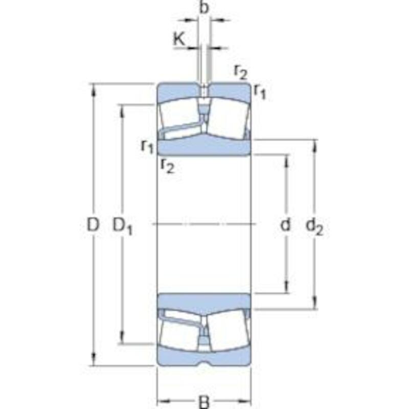RLT. À ROTULE SUR ROULEAUX  22318 E/C3         SKF
