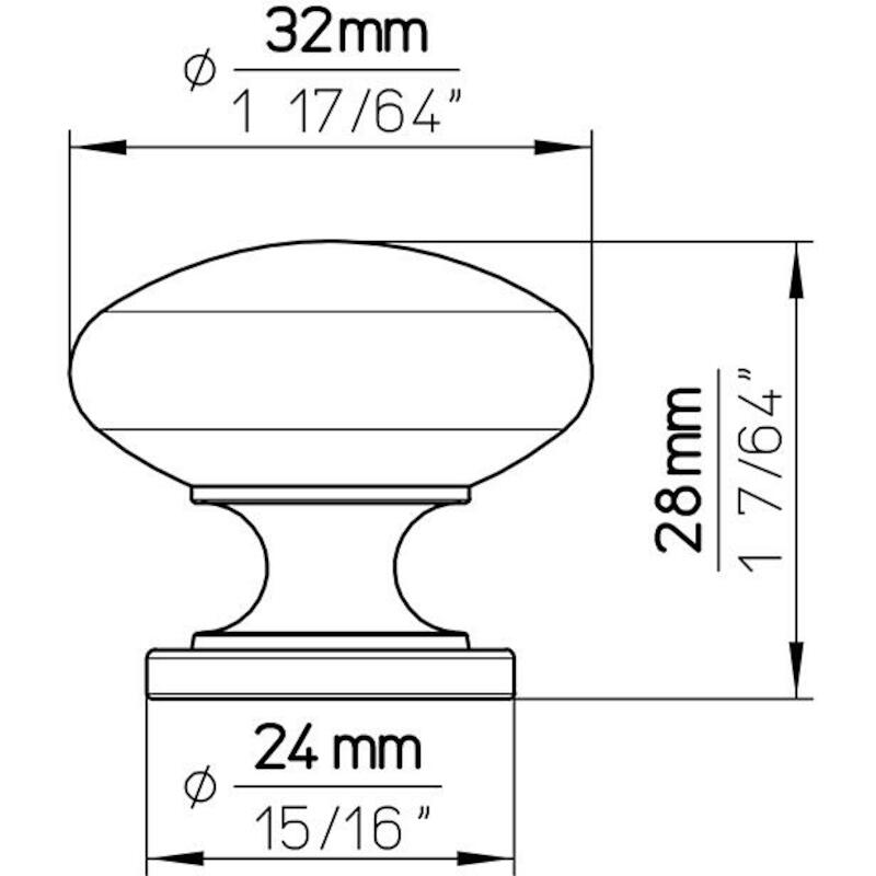 BOUTON MEUBLE VIEUX ARGENT  1533-33ZN29 33MM  SIRO