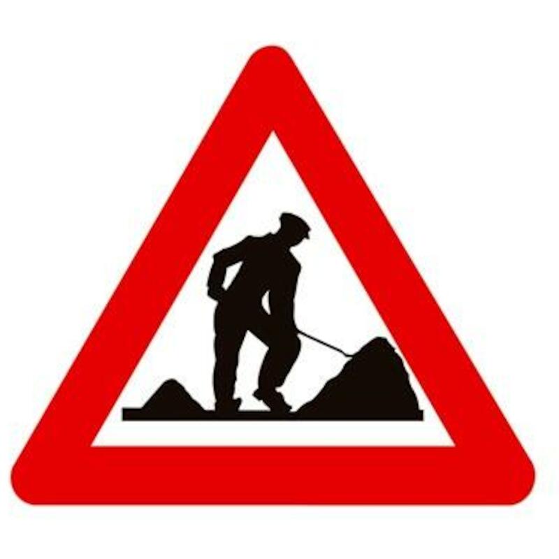 VERKEERSBORD  A31  ALUMINIUM VLAK 700MM  (WERKEN)
