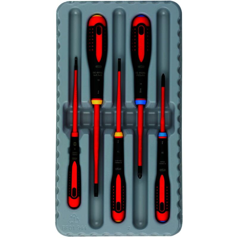 JEU TOURNEVIS VDE           BE-9882SL   (5PC)BAHCO