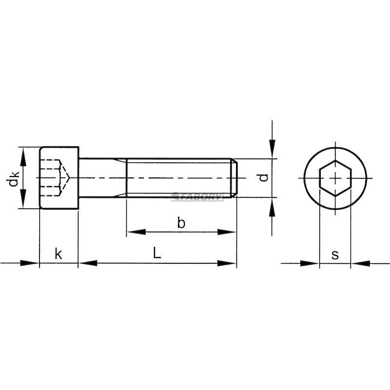 BINNENZESKANTBOUT CILINDERKOP - FABORY DIN 912 - M4 X 45 MM - INOX A2 70