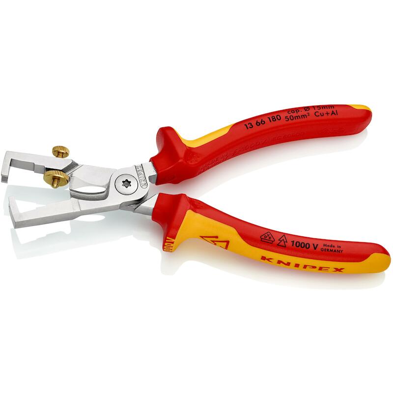 AFSTRIPTANG MET KABELSCHAAR 13 66 180       KNIPEX