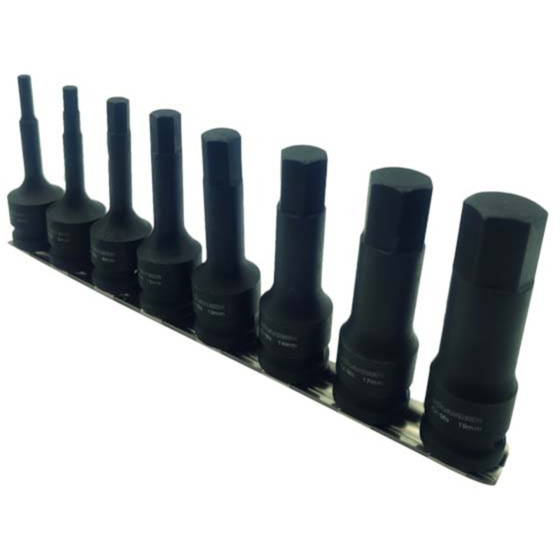 INBUS SLAGDOPPENSET 1/2" ZESKANT 5 TOT 19 MM 8 DELIG