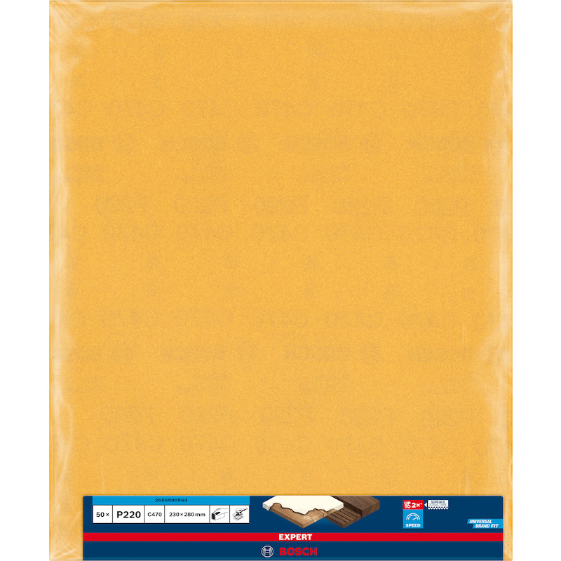 PAPIER ABRASIF 230X280MM    2608900964  P220 BOSCH