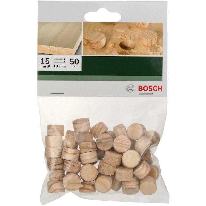 BOUCHONS EN BOIS D15 X 10MM 2609255320 (50PC)BOSCH