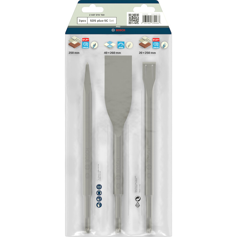 JEU DE BURINS SDS+          2607019159 (3PCS)BOSCH