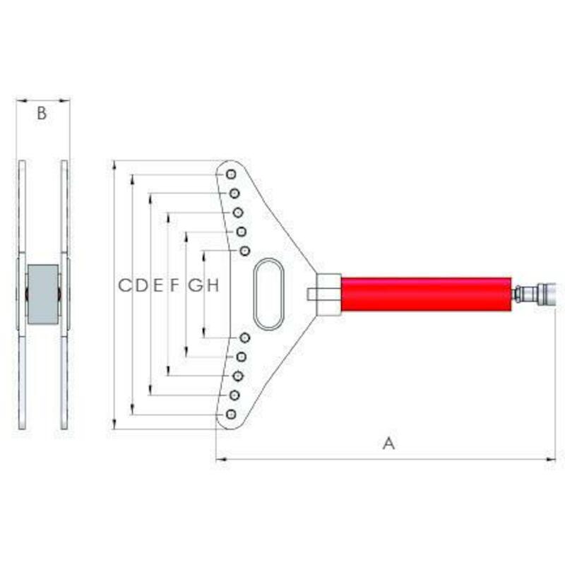 HYD. BUIZENPLOOISET 90°     PB10B - 700B  HI-FORCE