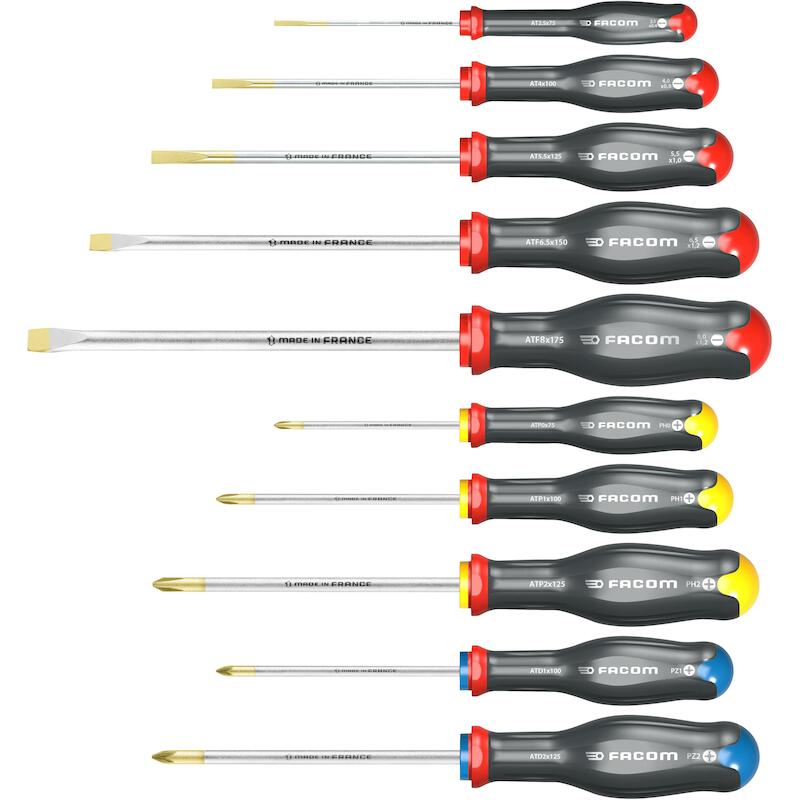 JEU DE TOURNEVIS PROTWIST   ATW.J10PB  (10PC)FACOM