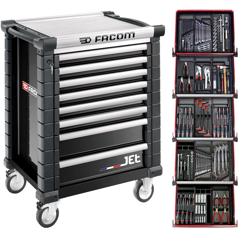 SERVANTE D'AT.NOIR REMPLIE  JETCM175GBNL(175PC)FAC