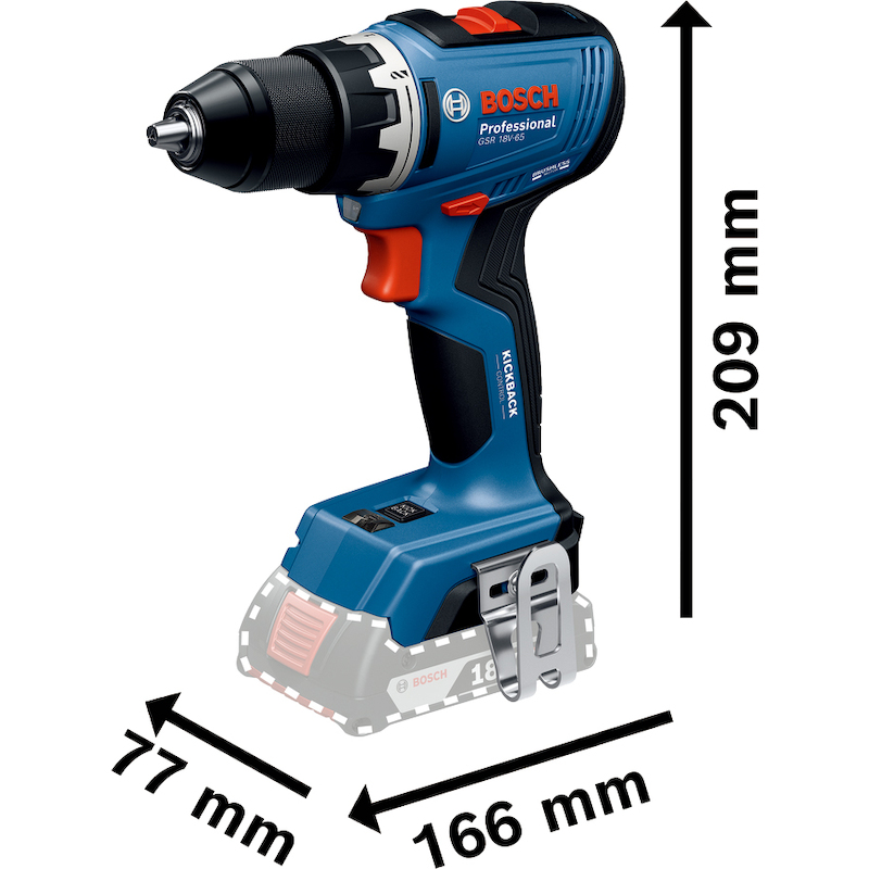 ACCU-BOORSCHROEFM.18V/2X4AH GSR 18V-65 (L-BOXX)BOS