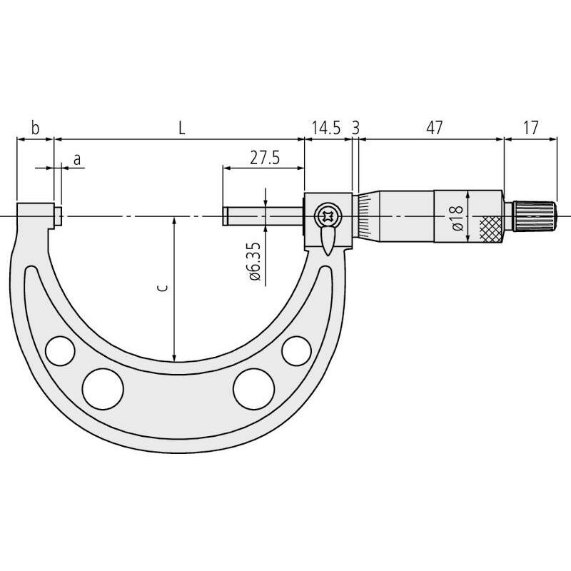 BUITENMICROMETER 0-25MM     103-137(0,01) MITUTOYO