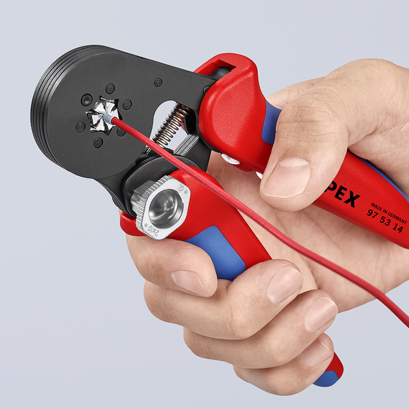 KNIPEX 975314 ZELFINSTELLENDE KRIMPTANG VOOR ADEREINDHULZEN